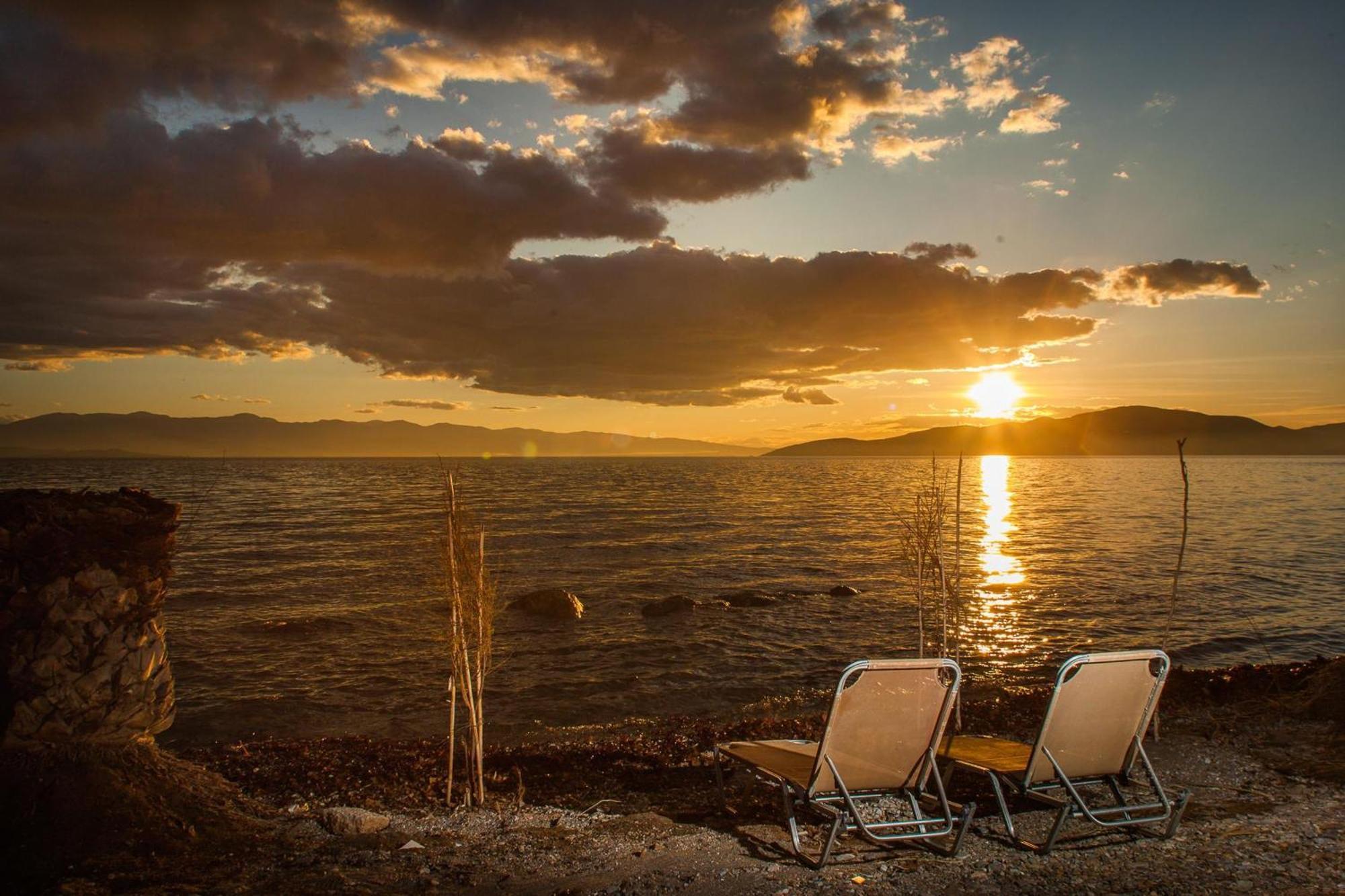 Karnagio Seafront In Agria Villa Káto Lekhónia Eksteriør bilde